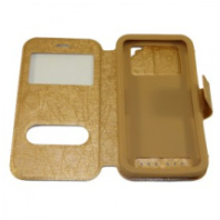 Чехол Window 4.7" сил. вставка с имитацией царапин, золотой
