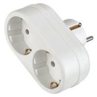 Двойник Perfeo "RU POWER'' 2 розетки, 16А, 3650Вт, заземление, белый