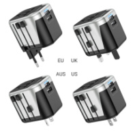 Сетевой переходник Hoco AC5 (EU/UK/US/AUS), 2USB, 2.4А, черный Сетевой переходник Hoco AC5 (EU/UK/US/AUS), 2USB, 2.4А, черный