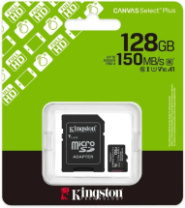 Карта памяти micro SD 128Gb Kingston class 10 Canvas Gen3 V10 с адаптером