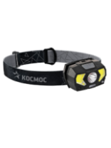 Фонарь налобный КОСМОС HuntHelper5W (ближний/дальний; 3Вт ХРЕ LED, красн.цвет, 2*2Вт СОВ от 3хAAA)