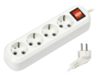 Сетевой удлинитель SmartBuy 4 розетки, 16А, 3500Вт, 3м, заземление, выкл., ПВС 3х1, белый Сетевой удлинитель SmartBuy 4 розетки, 16А, 3500Вт, 3м, заземление, выкл., ПВС 3х1, белый