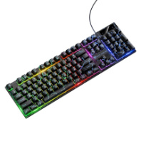 Клавиатура Hoco GM701, USB, мембран., 104кл., черный