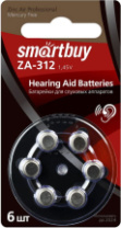 Батарейка Smartbuy ZA312 (PR41/AG03) BL6 6/60/3000