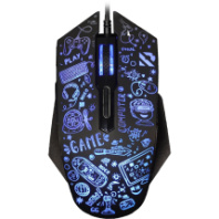 Мышь SmartBuy 745G Rush X15, USB, игров.,пров.,опт.,6кн., 1200-3600dpi, черный