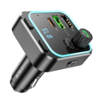 FM modulator BOROFONE BC53, 2USB/1Type-C/BT5.0, PD20W, QC3.0, 12-24V/5V/3A, черный