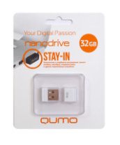 Накопитель USB 32Gb Qumo Nano White короткая