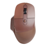 Мышь SmartBuy 615AG Leather, USB беспр.,опт.,6кн., 1200-2400dpi, бесшумная, коричневый