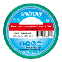 Изолента Smartbuy 0.13х15мм, 20 метров, зеленый