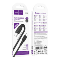 Кабель HOCO Type-C - Type-C X120, 3А, PD 60W, ПВХ, 1м, черный