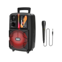 Колонка Hoco BS37 10Вт Dancer (FM+AUX+USB+Bluetooth+TWS+микрофон) с подсветкой, черный