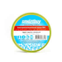 Изолента Smartbuy 0.13х15мм, 10 метров, желто-зеленый