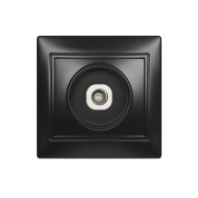 Розетка телевизионная 1-местная SmartBuy "Венера" 75Ом, 5-862МГц, черный