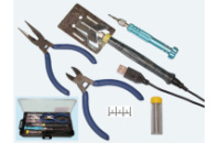 Набор REXANT для пайки (USB паяльник 8Вт, кусачки, тонкогубцы, подставка, припой, отвертка) 