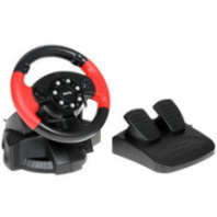 Dialog Руль E-Racer - эф.вибрации, 2 педали, рычаг ПП, PC USB