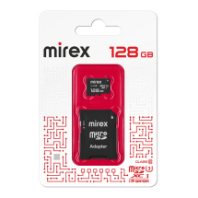 Карта памяти micro SD 128Gb Mirex class 10 с адаптером UHS-I U3