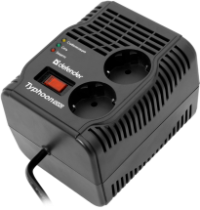 Стабилизатор напряжения AVR Typhoon 1000 дисплей, 320 Вт, 2 розетки Defender