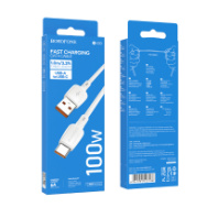 Кабель BOROFONE USB - Type-C BX93, 6А, 100W, ПВХ, 1м, белый