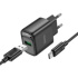 СЗУ Hoco C140A, 1USB, QC3.0, 18W, 3A + Type-C 1м, черный