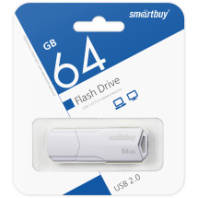 Накопитель USB 64Gb SmartBuy Clue White