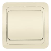 Выключатель 1-клавишный Smartbuy "Марс" 10А, керамика, бежевый