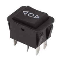 Выключатель клавишный 250V 15А (4с) ON-OFF черный с нейтралью Б/Фикс REXANT
