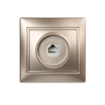 Розетка телефонная 1-местная SmartBuy "Венера" шампань