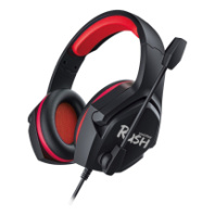 Гарнитура полноразмерная SmartBuy RUSH ASPID, игровая, 1.8м, 4pin jack+2*AUX 3.5мм, черный/красный