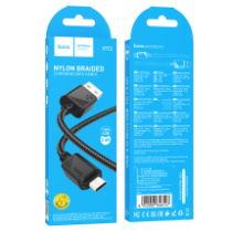 Кабель HOCO MicroUSB X113, 2.4А, тканевая оплетка, 1м, черный