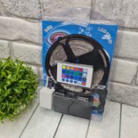 Светодиодная лента мультиколор с ПДУ и блоком питания, 10м