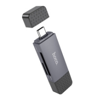 Card Reader Hoco HB45 (USB3.0/Type-C - MicroSD/SD) серый