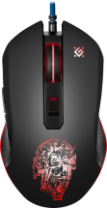 Мышь DEFENDER Sleipnir GM-927, Rainbow, игров.,пров.,опт.,6кн., 800-12800dpi, черный