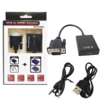 Переходник HDMI - VGA (гн/шт) + AUX 3.5мм+Micro 5138, черный Переходник HDMI - VGA (гн/шт) + AUX 3.5мм+Micro 5138, черный