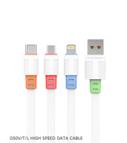 Кабель vDENMENv MicroUSB D50V, 2.4А, плоский кабель, тканевая оплетка, 1м, синий Кабель vDENMENv MicroUSB D50V, 2.4А, плоский кабель, тканевая оплетка, 1м, синий