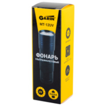 GARIN Светодиодный ультрафиолетовый фонарь LUX MT-12, черный, 20Lm, алюминий, от 3хAAA