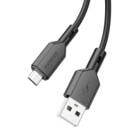 Кабель BOROFONE MicroUSB BX79, 2.4A, силиконовый, 1м, черный (мятая упаковка) Кабель BOROFONE MicroUSB BX79, 2.4A, силиконовый, 1м, черный (мятая упаковка)