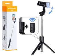 Селфи штатив-тренога R1S с подсветкой, Bluetooth, черный Селфи штатив-тренога R1S с подсветкой, Bluetooth, черный