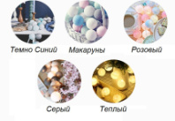 Гирлянда светодиодная "Шары" 80LED, теплый, 10м, USB
