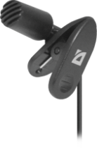 Микрофон DEFENDER MIC-109, на прищепке, кабель 1.8м, черный