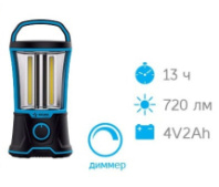 Фонарь кемпинговый Космос 6011LED Premium (4*3WLED 4V 2Ah, гнездо 12В, USB выход для подзарядки)