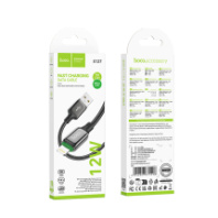 Кабель HOCO USB - Lightning X127, 2.4A, тканевая оплетка, 1м, черный