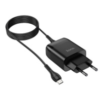 СЗУ Hoco C72Q, 1USB, QC3.0, 18W, 3A + MicroUSB 1м, черный 1/21/126 СЗУ Hoco C72Q, 1USB, QC3.0, 18W, 3A + MicroUSB 1м, черный 1/21/126
