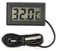 Термометр цифровой, с датчиком измерения температуры, черный