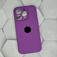 Чехол-накладка для iPhone 15 Pro Silicone Case, с закрытой камерой, фиолетовый