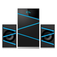 Ак. колонки 2.1 Ginzzu GM-420, 65W RMS, Bluetooth, FM+USB+SD+ПДУ, черный