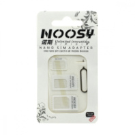 Адаптер Noosy 3 в 1 (nano/micro/mini) белый