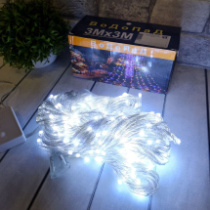 LED гирлянда Занавес-водопад, 560 светодиодов, белый, 3х3м, 220 В