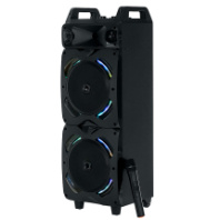 Колонка Dialog Oscar AO-220, 100W RMS, Karaoke, Bluetooth+FM+USB+SD+GT, беспр, микрофон, черный