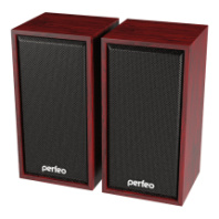 Колонки Perfeo, 2.0 "Cabinet", мощность 2х3Вт (RMS), USB, махагон