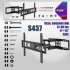 Кронштейн для LED телевизора 37"-80" до 45 кг, T580, Live-Power, наклонно-поворотный, черный